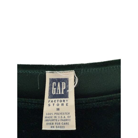 Gap Velvet Shirt Vintage Green Basic Moody Gremlin Earthy Long Sleeve Medium - Picture 2 of 11
